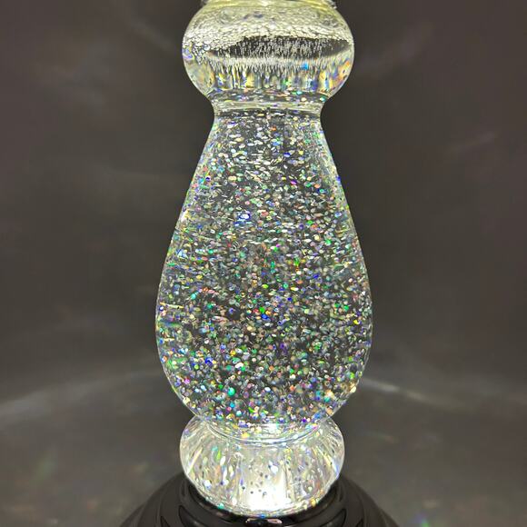 Bath & Body Works Silver Glitter 3-Wick Candle Holder Light-Up Pedestal - Picture 5 of 5